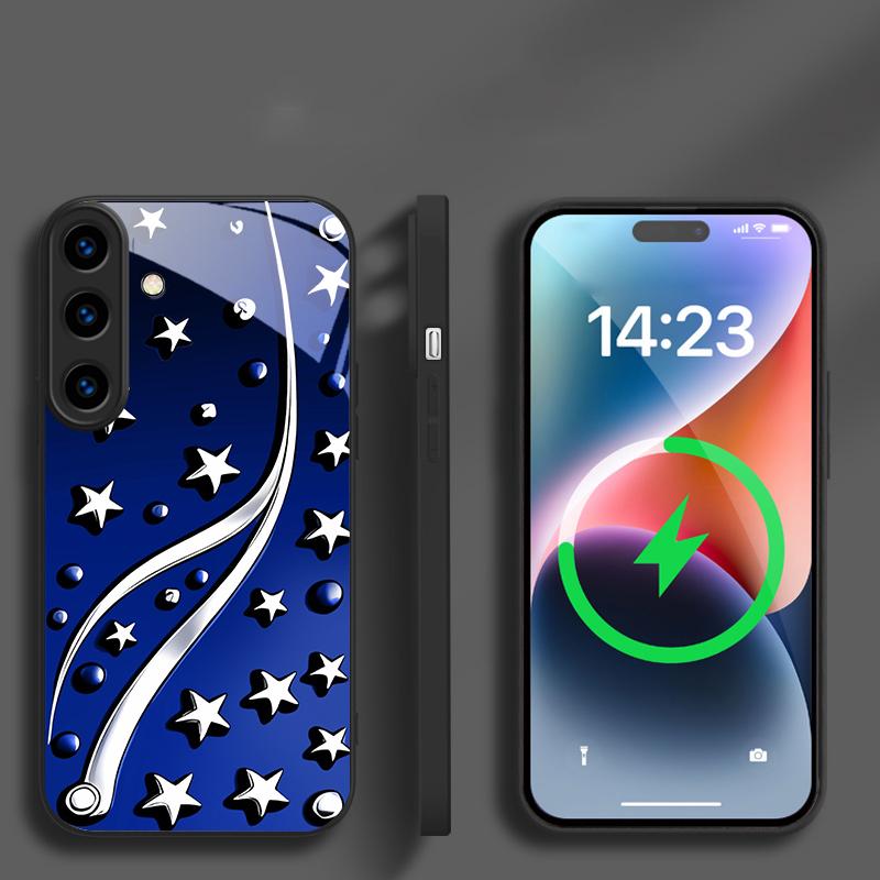 Deep Night with Stars For Samsung Galaxy S26 Ultra S20 FE S21 S22 + S23 Plus S24 Ultra 25 Edge  For Magsafe Glass Phone Casee