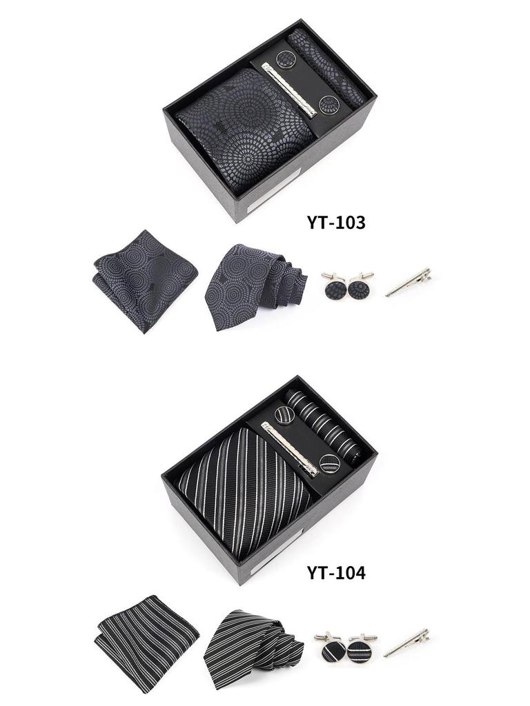 Luxury Men's Tie Gift Box with High-End Jacquard Embroidery
