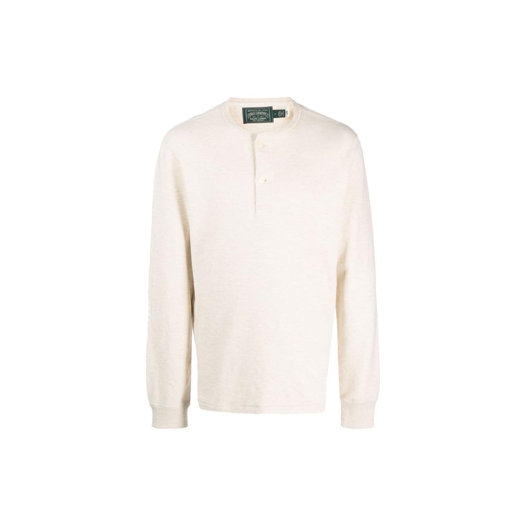 

Polo Ralph Lauren Однотонный хлопковый свитшот с круглым вырезом и длинным рукавом для мужчин, бежевый 710920514-001 L