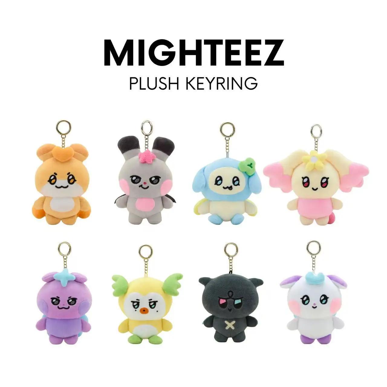 ATEEZ Nieuwe Stijl MIGHTEEZ Pluche Sleutelhanger Kawaii Knuffeldieren Pluche Speelgoed Kamer Decoratie Fans Cadeaus Perfect Cadeau beige