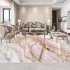 Modern Home Pink Carpets Living Room Decoration Marble Carpet Light Luxury Sofa Area Foot Mat Bedroom Bedside Cloakroom Soft Rug