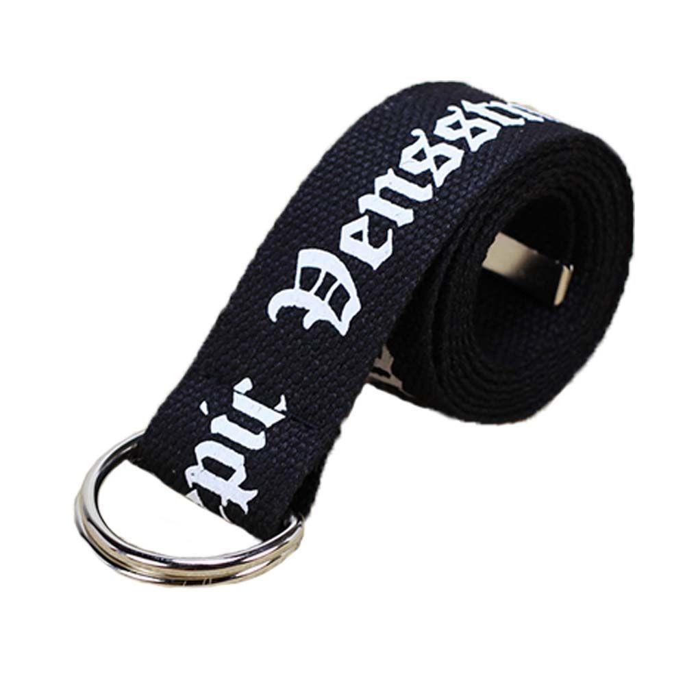 

Новый Унисекс D-образное кольцо Женский Холщовый Тайский Принт Мужской Нейлоновый Ремень Унисекс Ремень Пояс Поясной Ремень чёрный