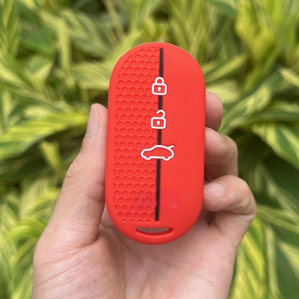 

Silicone Car Key Cover Case Fob Holder Shell Set for AITO M5 M7 M9 Keyless Go Smart Remote Rubber Protector Keychain Accessories красный