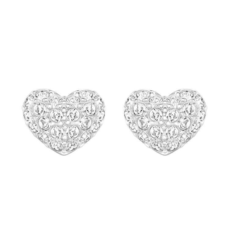 Swarovski Heart Pierced 3D Heart Earrings Women Earrings 5109990 Box (Random Color)