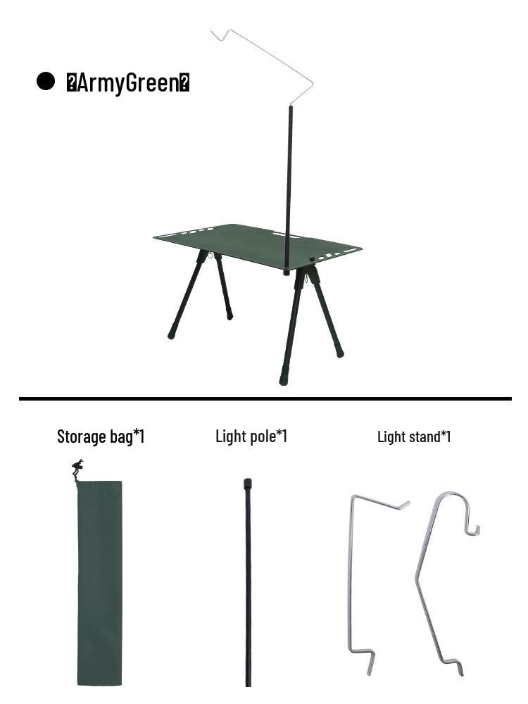 Black Folding Portable Tactical Outdoor Camping Table - Lightweight & Multifunctional for Picnic & More