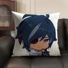 Kaeya Cute Cute Genshin Impact Cushion Cover Natural Linen Organic Fabric DoubleSided Printing Sofa Home Decor Gift Pillow Case
