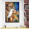 Beautiful African Woman Portrait Canvas Print Painting Wall Ethnic Art Vintage Poster Picture for Living Room Home Decor Cuadros