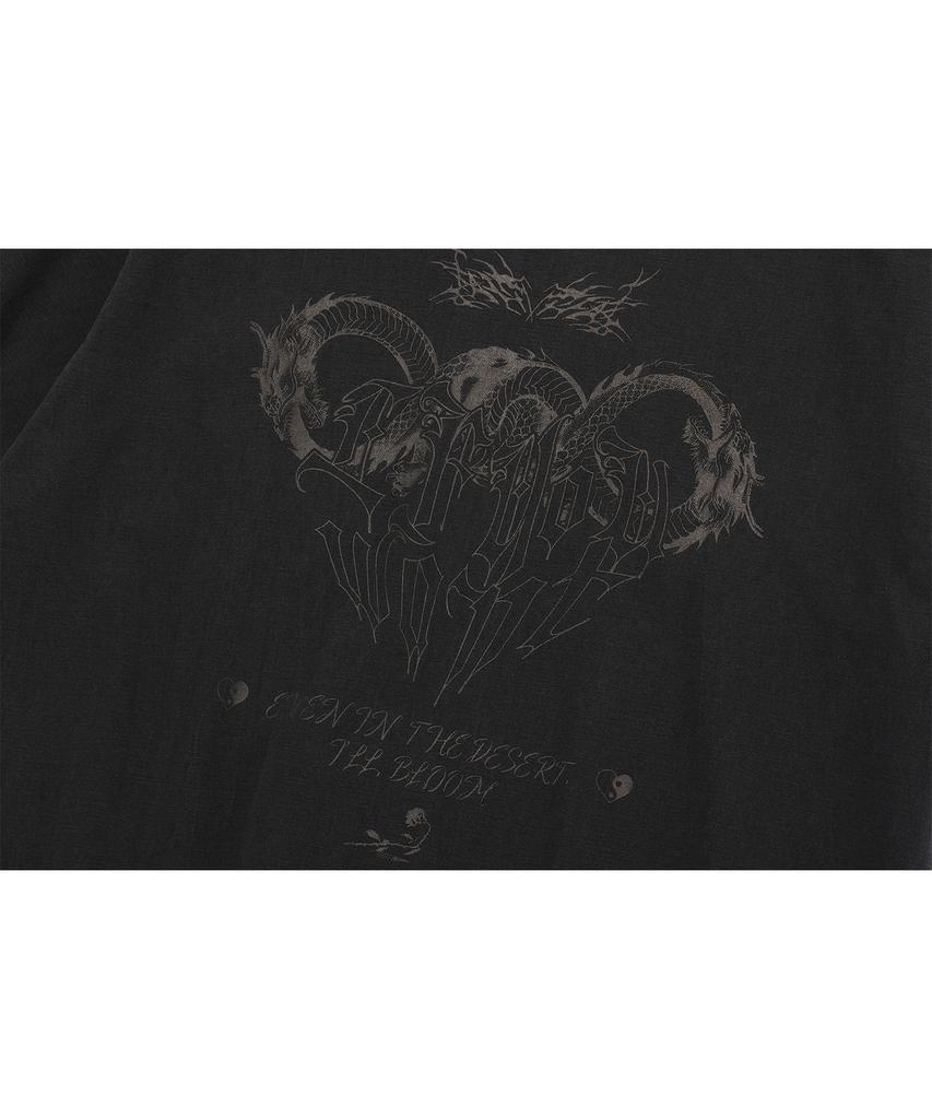 IFYOUWANT Distorted Pigment Tee Smoke Black