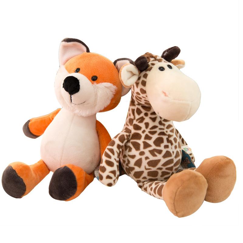 Bosdier pop giraf leeuw aap hond tijger activiteit cadeau kinderen verjaardag knuffelspeelgoed