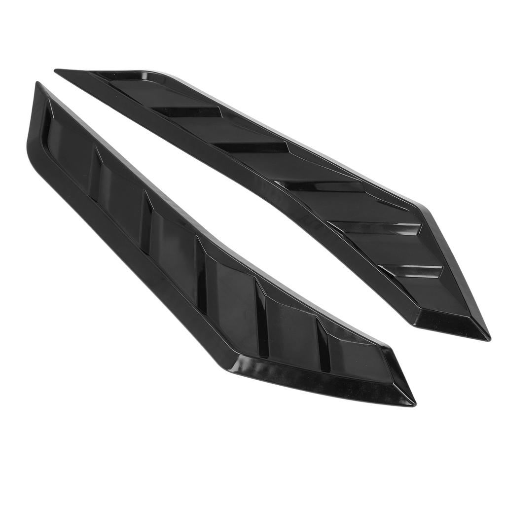 2 Pcs Gloss Black Hood Vents Bonnet Cover Rubber Front Bonnet Vent Universal for Car