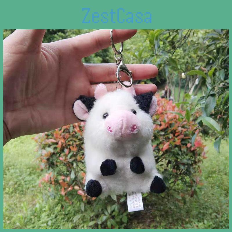 Animal Plush Charming Keychain With Adorable Cow And Panda Design Gift Perfect
