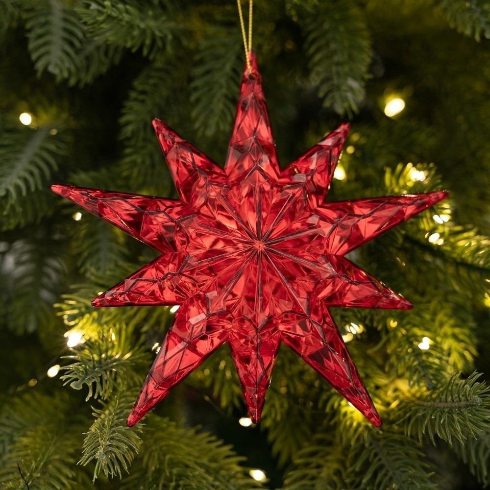 Snowflake Christmas Tree Crystal Decor Acrylic Home Decor Christmas Hanging Home Decoration