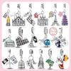 Original Charms Bead Pendant Copper Tourist Architecture Eiffel Tower Airplane Charm Fit Bracelet Women Man Diy Jewelry Gift