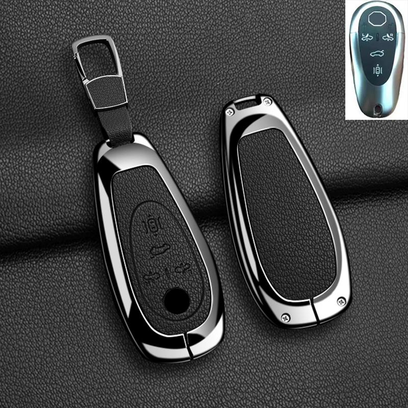 New Fashion Car Remote Key Case Cover for Morris Garages MG Cyberster Zinc Alloy Leather Protection Shell Keychain Accessories