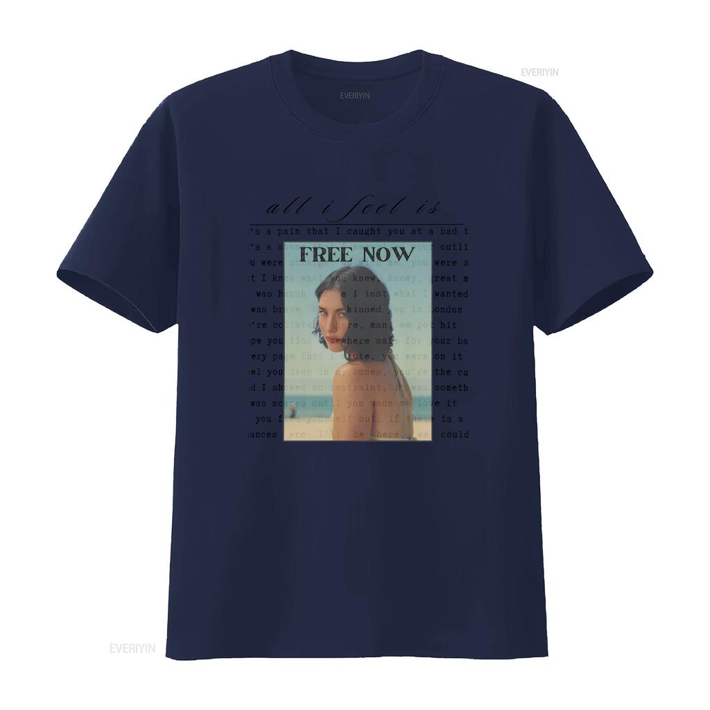 Gracie Abrams T Shirt Soft Free Now Song Lyrics The Secret of Us Album Summer vintage Washed Breathable Casual Comfortable