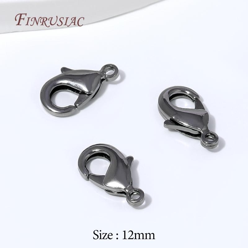 18K Gold Plated Lobster Clasp Spring Ring Clasp Extender Chain Jewelry Making Findings,DIY Necklace Bracelet Connector Accessory 5 pcs