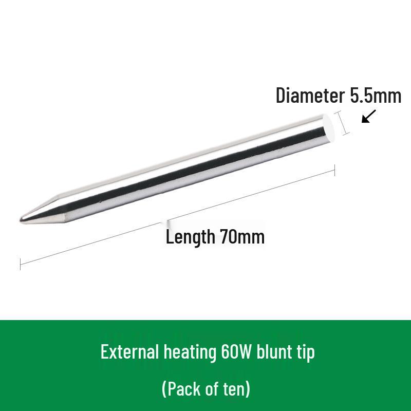 Lead-Free Eco-Friendly Electric Soldering Iron Tips: 30W/40W/60W - Universal Round, Pointed, Knife-Edge, and Horseshoe Styles.