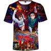 3D Print T-shirt Anime Manga Men's Women's Round Neck Short Sleeve T-shirt Fashion Harajuku Kids Tops Oversized Men's Clothing