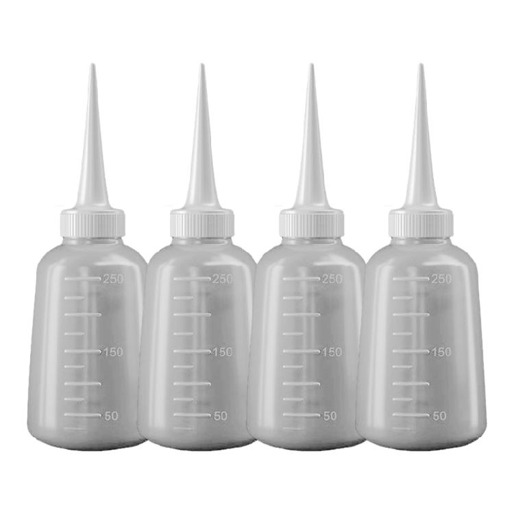 Pack of 4 Glues Dispenser Nozzle Bottle Squeeze Bottles for Glues Oil and Wash Use in Crafting and Laboratories