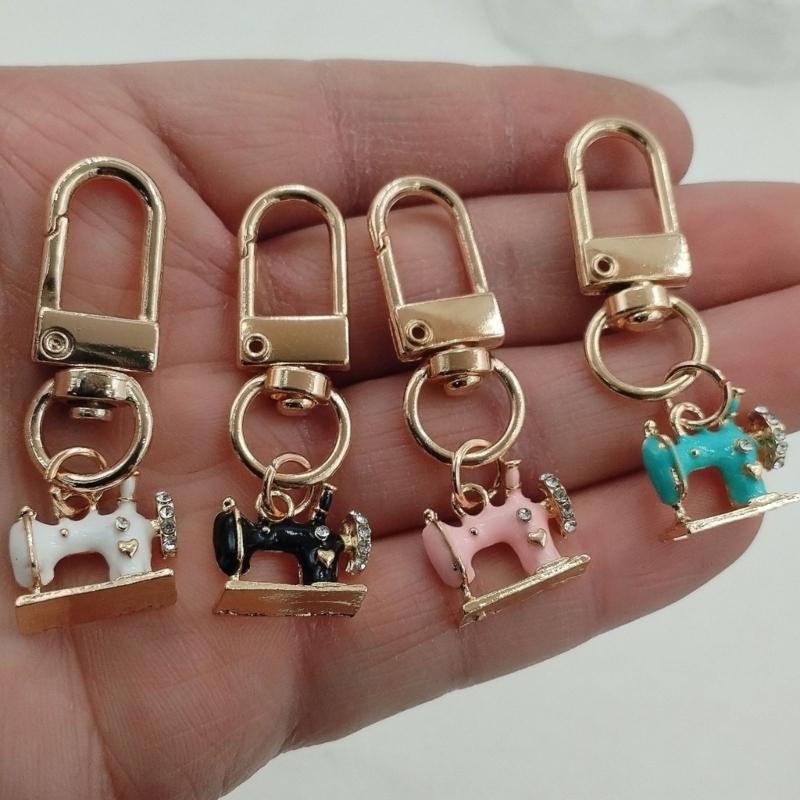 4pcs/set Sewing Machine Key Chain Retro Alloy Metal Decoration Fade Resistant Perfect For Holidays Special Occasions