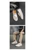 Men's Retro White Slip-On Loafers: Spring & Autumn Thick-Soled Casual Student Shoes