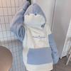 Women's Cute Shark Hooded Sweatshirt - Loose Fit, Korean Style, 2025 Autumn/Winter Lamb Wool