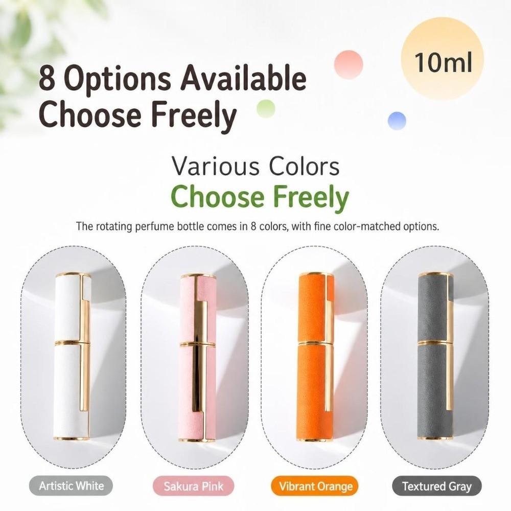10ML Rotary Perfume Dispenser Refillable Empty Perfume Atomizer Perfume Spray Bottle Travel
