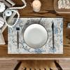 1PC Artoid Mode Bird Floral Leaves Chinoiserie Placemats Branches Spring Table Mats for Party Kitchen Dining Decoration