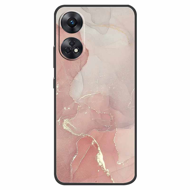 Case For Oppo Reno 8T Cover Black Silicone Soft Phone Back Cases for Oppo Reno8 T 4G Fundas Reno8T CPH2481 6.43" Lovely Fundas