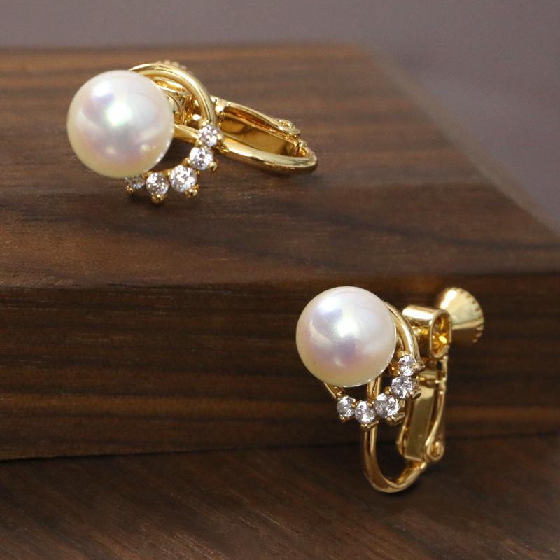 Korean Zircon Pearl Fashion Ear Clips 2023 - Light Luxury Temperament High-End Earrings