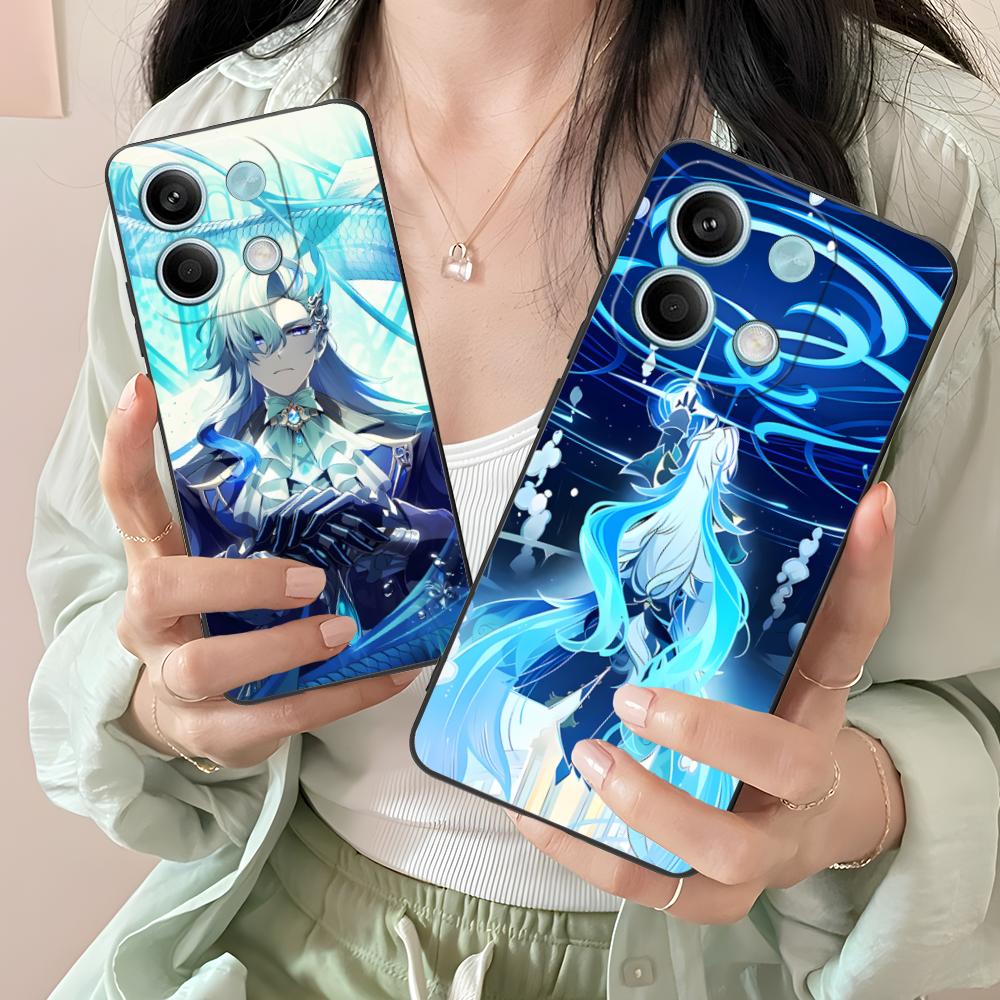 Game GI Neuvillette Matte TPU Mobile Phone Case for Xiaomi Redmi Note 14 13 12 11 S Pro Plus 4G 5G Colorful Printing Cover