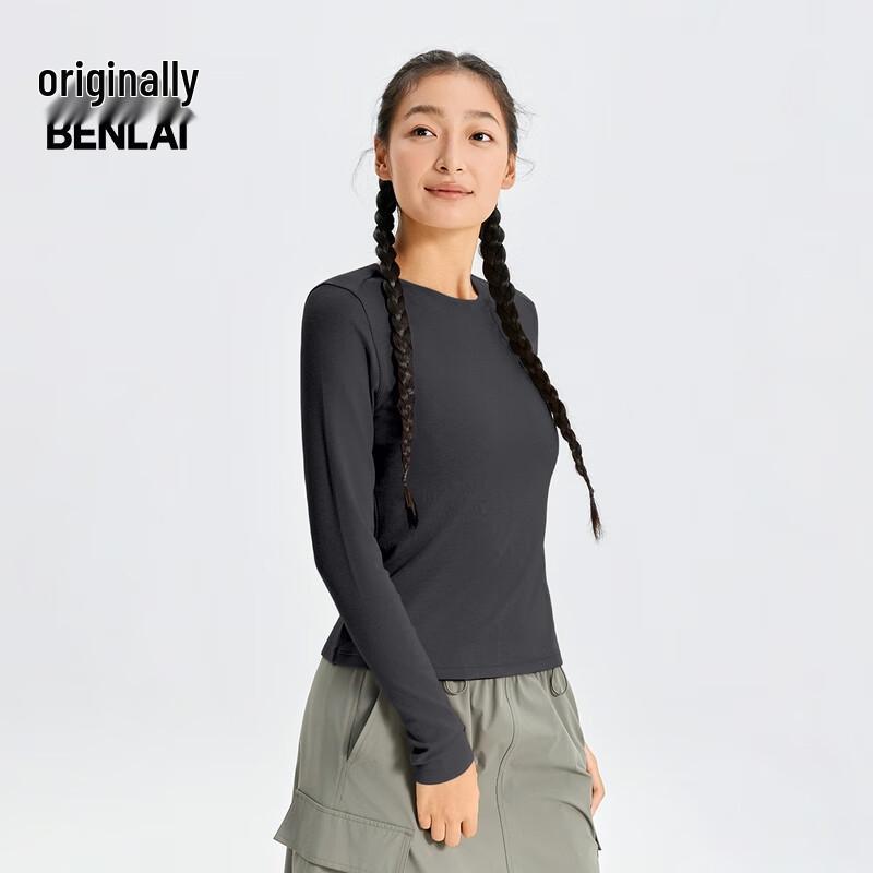 Benlai Women's Slim Fit Round Neck Long Sleeve T-Shirt