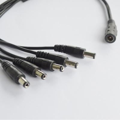 Conector de Alimentación DC 5.5MM Cable de Alimentación DC 1 Hembra a 5 Macho Adaptador Divisor de Enchufe para Cámara de Seguridad CCTV y Tira LED Cámara de Respaldo
