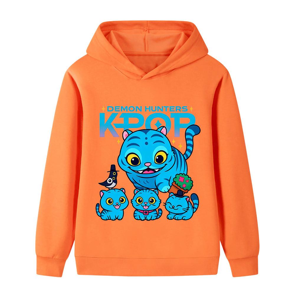 B1234 Kinder Jungen Mädchen Derpy Kpop Rumi Zoey Mira Print Langarm Kapuzenpullover