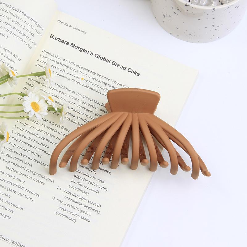 Summer Frosted Solid Color Grab Clip, Large Hair Grab, Fashionable Shower Clip