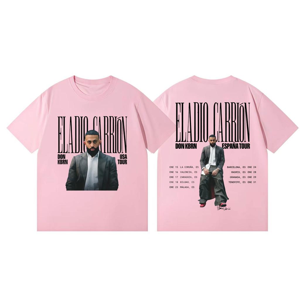 Eladio Carrion Don Kbrn Tour 2026 Grafik T-Shirts Mode Hip Hop Kurzarm-T-Shirts Unisex Damen Lässiges Lockeres Baumwoll-T-Shirt