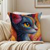 Prints Of The Strange Cats Cushion Cover Linen Pillowcase Soft  for Sofa Bed Home Room Decor
