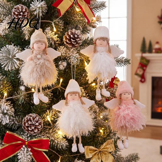 Partyzubehör Niedliche Plüsch-Engelsfigur Weihnachtsdekoration Kleine Fee Dekoration Anhänger