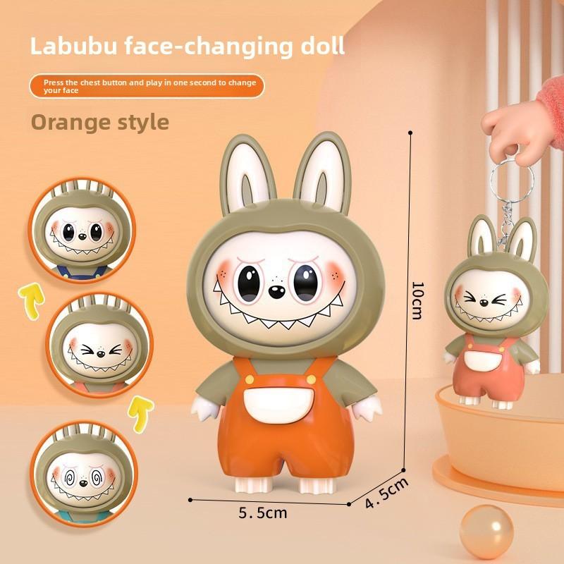 Keychain Doll Press To Change Face Decompress Doll Pendant Ornament