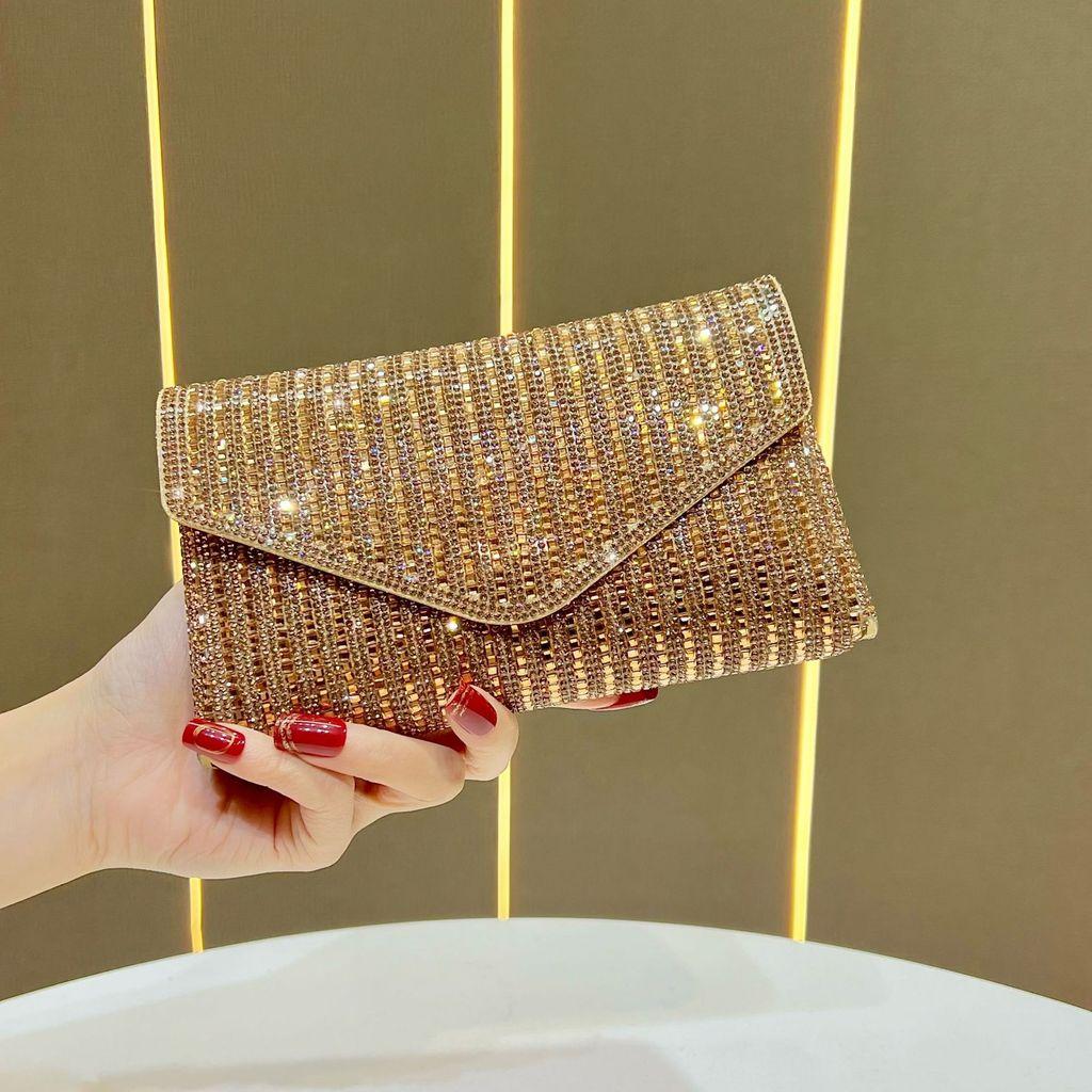 Crossborder Womens Chain Bag With Diamond Embellishments For Evening Outfits