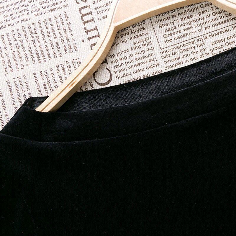 Velvet Sportswear for Women, Spring and Autumn, One-neck Loose Slimming Wide-leg Pants, Large-sized Long-sleeved Casual Set