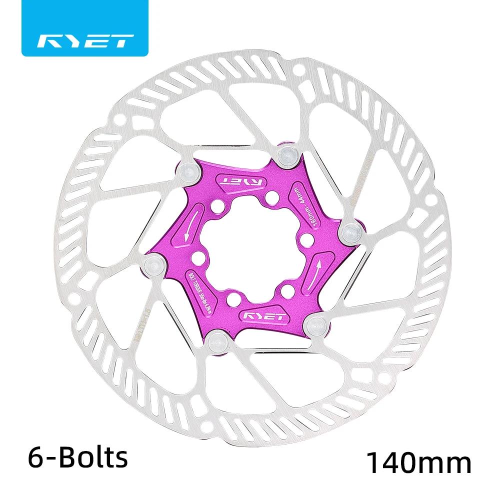 RYET Ultralight Floating Bike Disc Rotor 140mm 160mm - 6 Bolt & Center Lock Stainless Steel for Mountain Road Bicycle Cycling