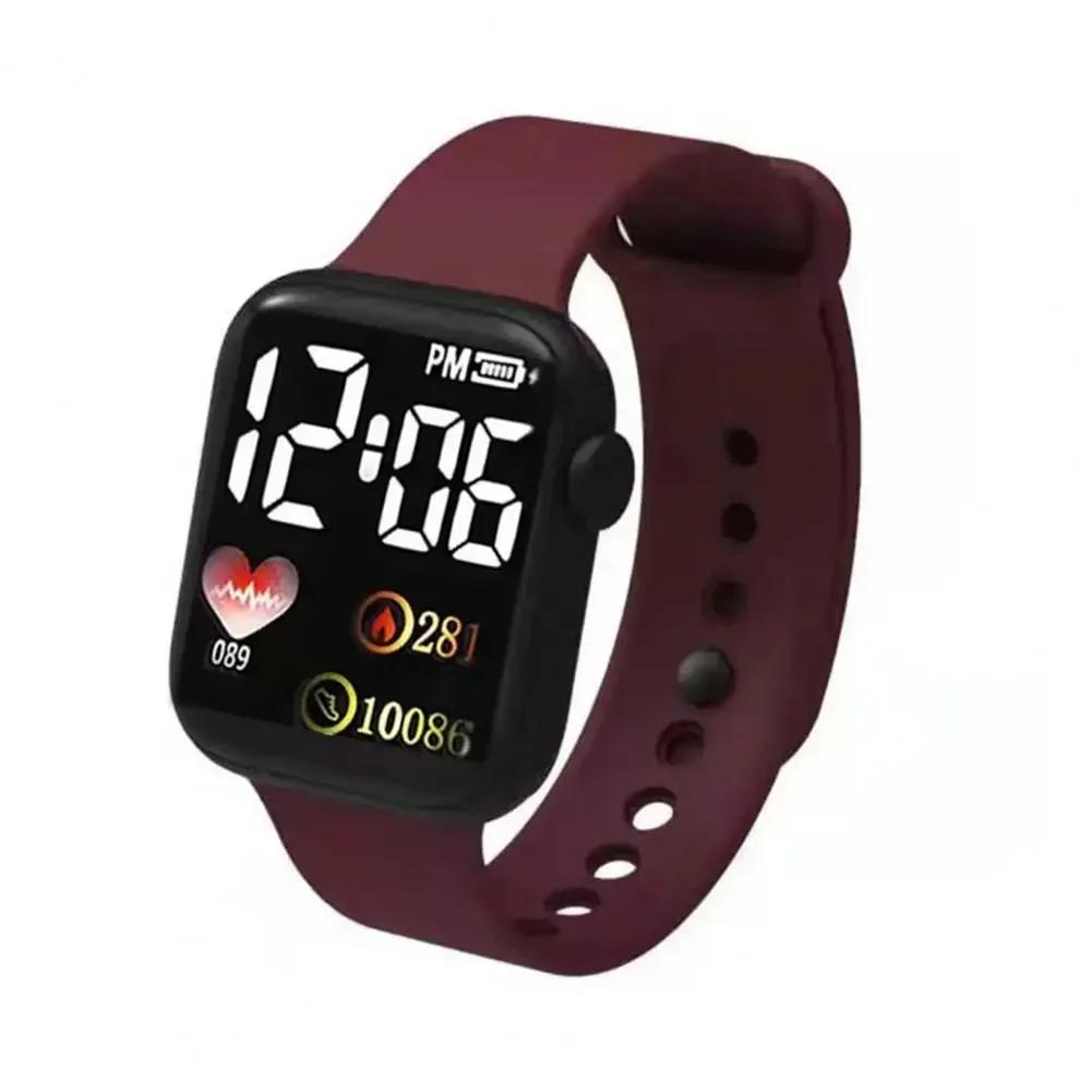 Led Digital Display Waterproof Electronic Watch Smart Watch Sport Fitness Led Digital Display Children Watch Children Universal