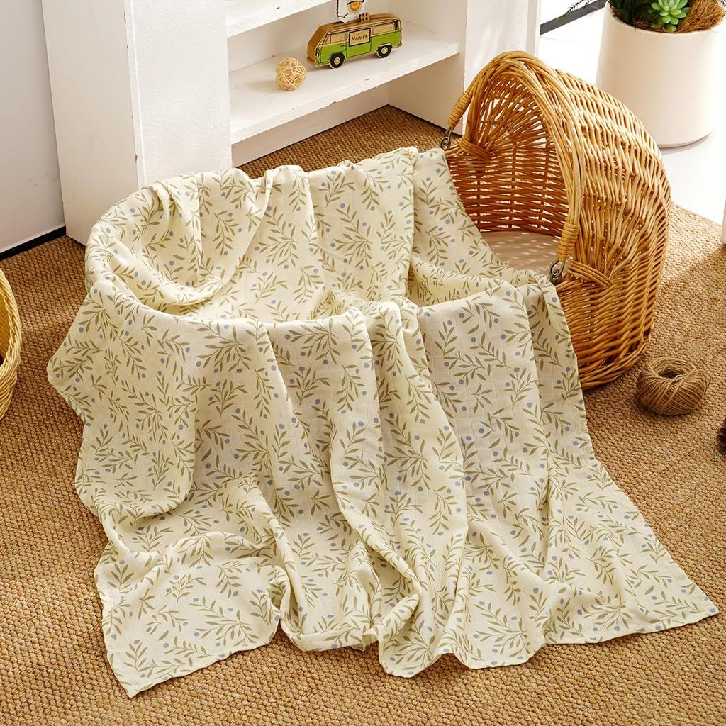 Kangobaby Pure Cotton Double Layer Baby Blanket & Swaddle