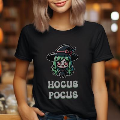 Cute Witch T Shirt, Halloween Shirt, Kawaii Icon Witch Tee, Halloween Party Top, Goth Clothing, Emo Clothing, Daughter Present, Student Gift