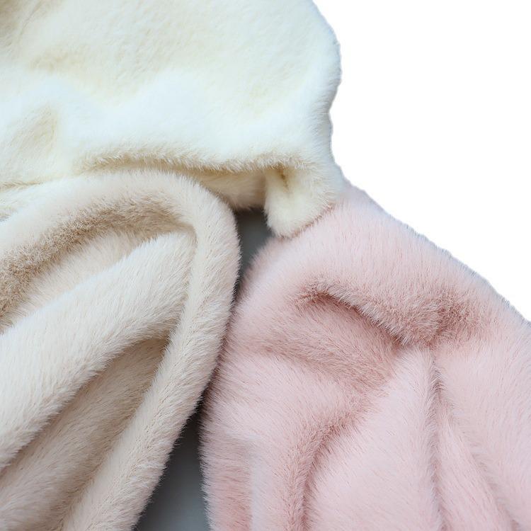 Nylon Gold Mink Stretch Wool Fabric for Thick Pajamas & Jackets - Autumn/Winter