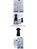 Women's Summer Embroidered Black Polo Collar A-Line Dress - Slimming & Fashionable Casual Sporty Style