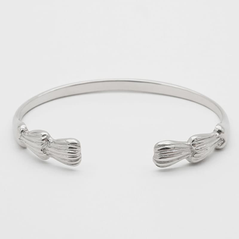 

BOLDIERE Heart leaf bangle_ B5[White gold] White gold
