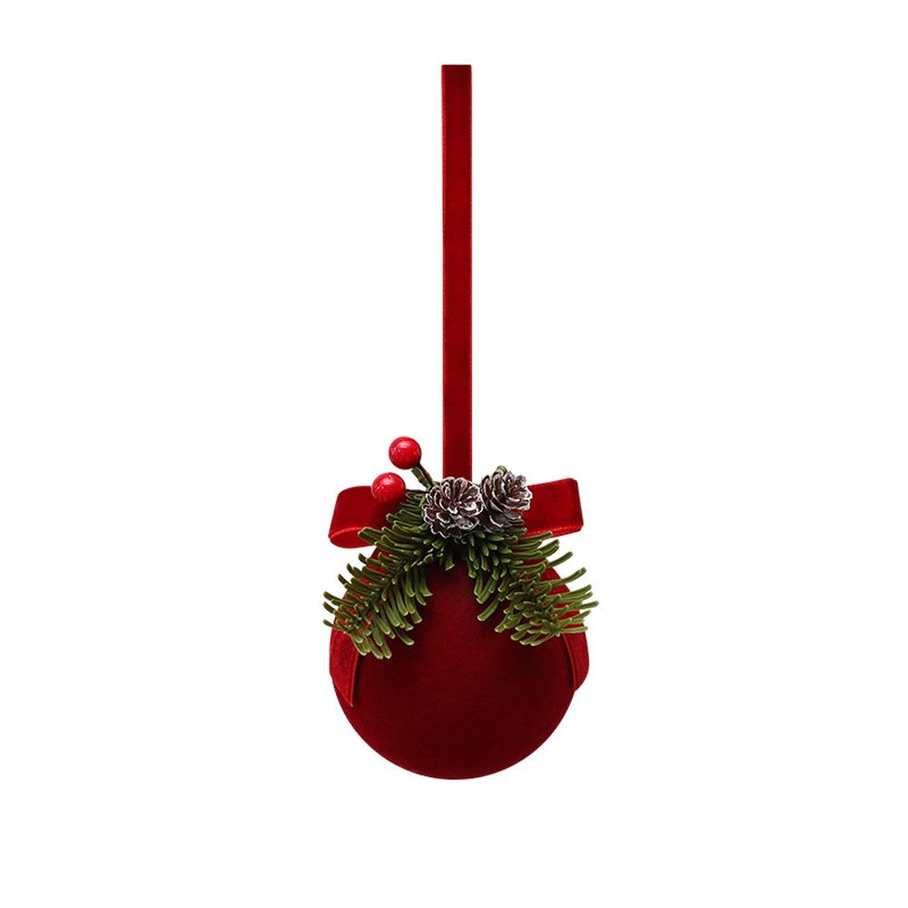 Delicate Velvet Christmas Ball Flocked Christmas Hanging Ornaments  Home Decor