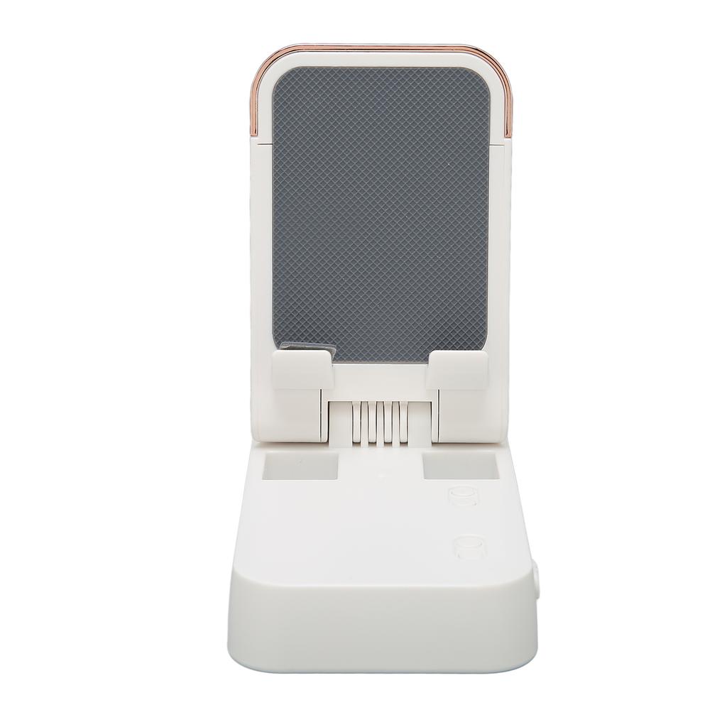 Cell Phone Stand with Bluetooth Speaker HD Surround Sound Adjustable Phone Holder with Speaker White
